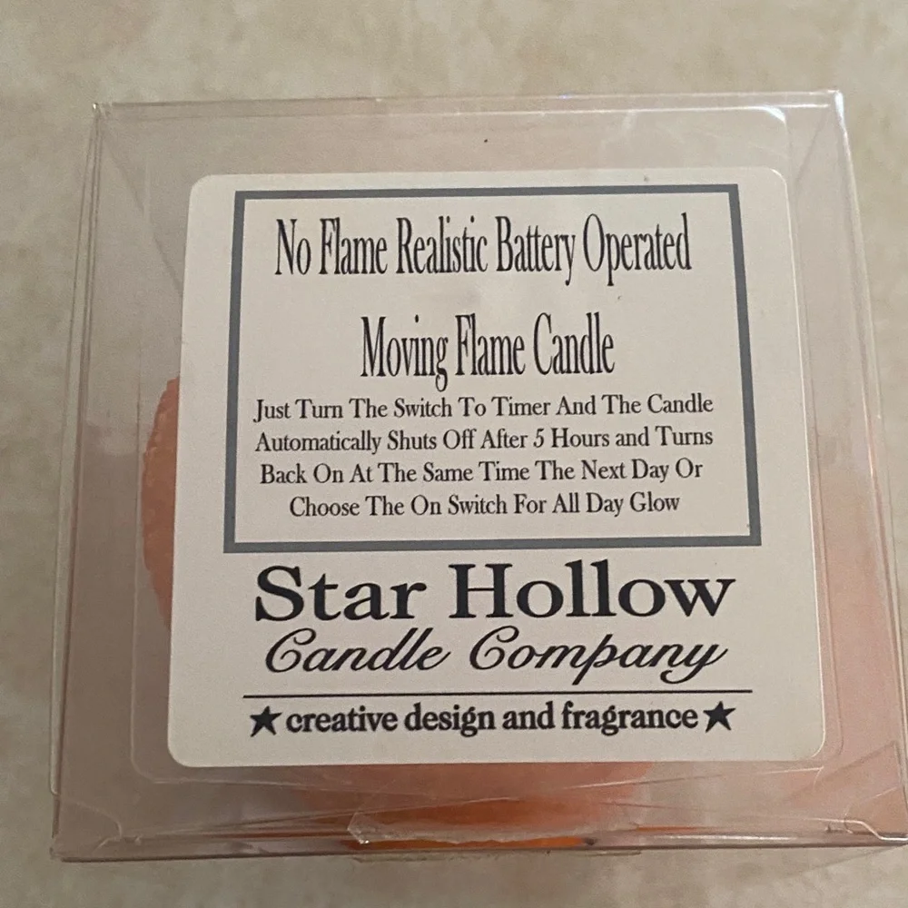Halloween Jack-O'-Lantern Orange Candle Star Hallow Candle